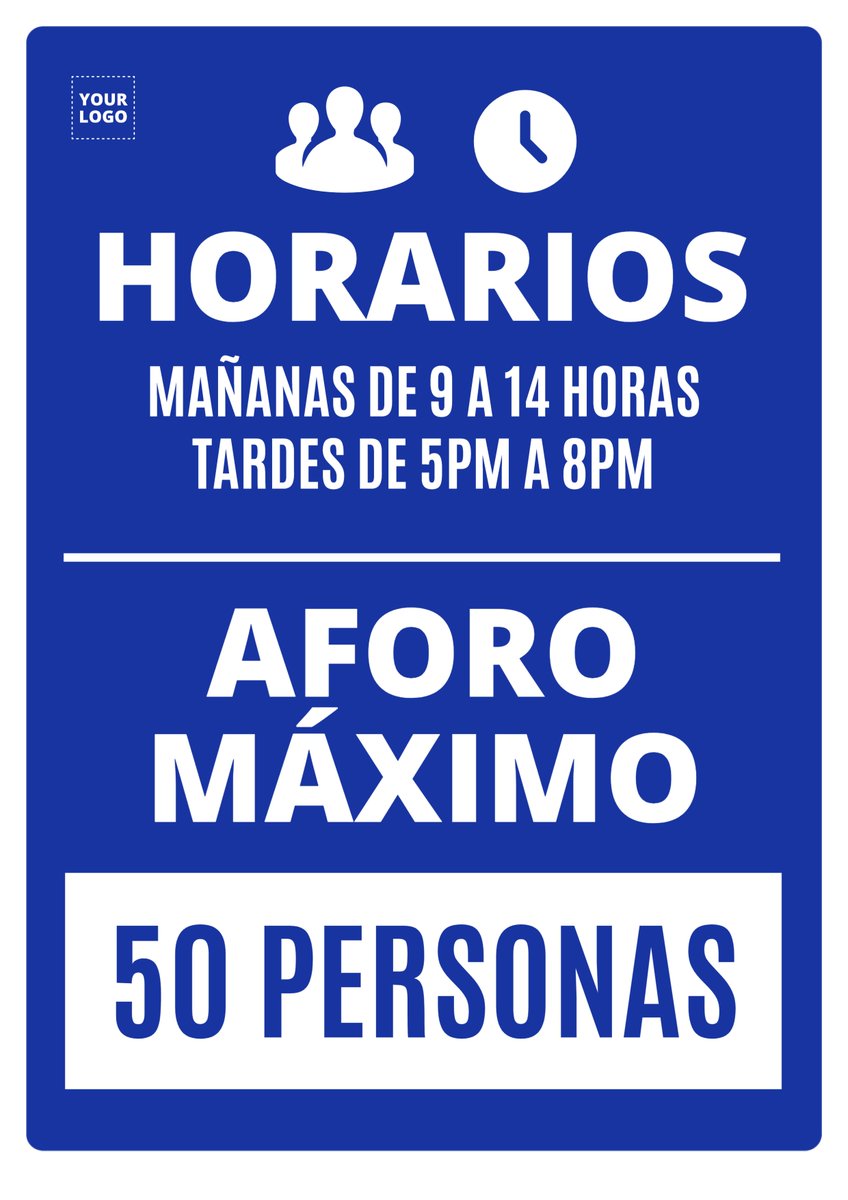 edit_orgES's tweet photo. ¿Estás preparando la reabertura de tu negocio? Usa una de estas plantillas de aforo máximo personalizables en un solo clic: https://t.co/bNK0PXG4qH #aforomaximo #cartelesaforomaximo #afororeducido #plantillas #diseñografico https://t.co/rzrvrva8qD