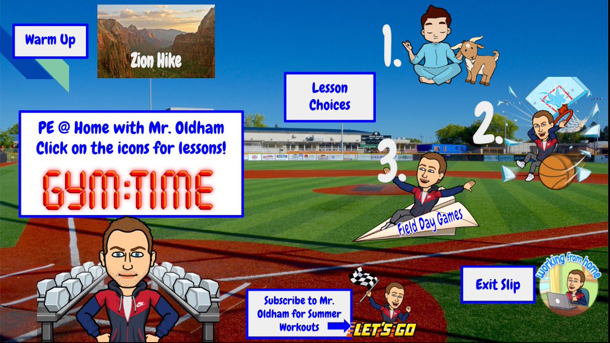 ChanceyPhysEd's tweet photo. Mr. Oldham had to take his virtual classroom out to the baseball diamond! Thanks @kellymilburn4 for the tutorial! @ChanceyChat @JCPSDI #JCPSDigIn #PhysEd #HPEatHome https://t.co/Gsw30kX66l