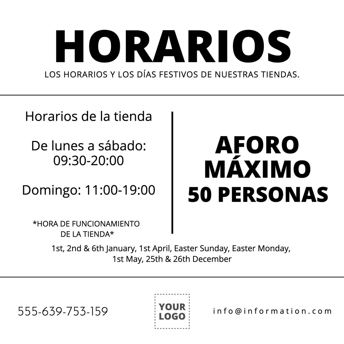 edit_orgES's tweet photo. ¿Estás preparando la reabertura de tu negocio? Usa una de estas plantillas de aforo máximo personalizables en un solo clic: https://t.co/bNK0PXG4qH #aforomaximo #cartelesaforomaximo #afororeducido #plantillas #diseñografico https://t.co/rzrvrva8qD
