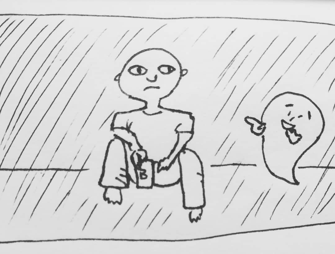 リレー4コマ 5月13日のリレー4コマ Bandedessinee Comic 4コマ漫画 1日1絵 4コマ マンガ コロナ マスク 筆 絵 Covid19 スピッツ好きな人と繋がりたい スピッツ ルナルナ コノウ 羊の夜 不眠 エスタロンモカ スプーキー T Co