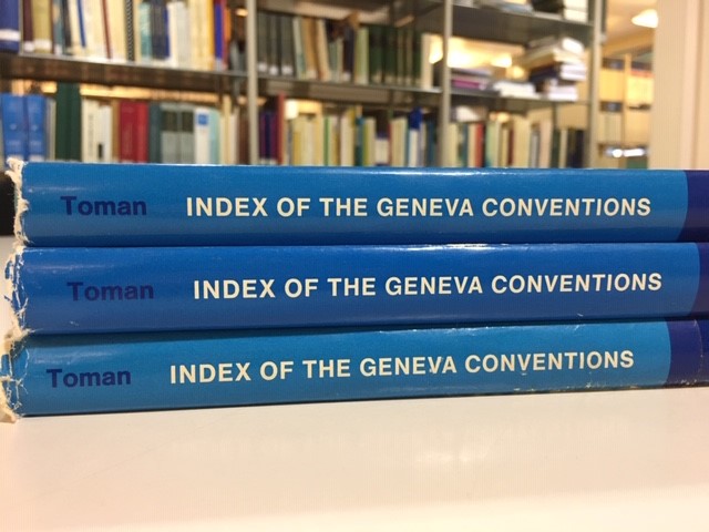 His Index of the 1949 Geneva Conventions published in 1973 in particular is an invaluable research tool and the product of considerable work.