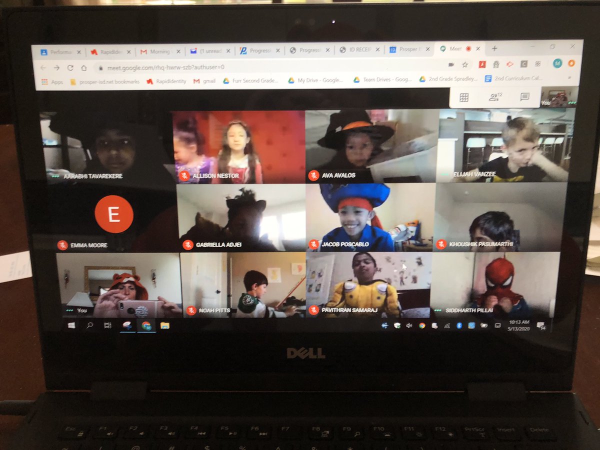 msullivan406's tweet photo. Virtual costume party with my class today @FurrElem                  #teacherslife #stayconnected https://t.co/WZMz7oIIw2