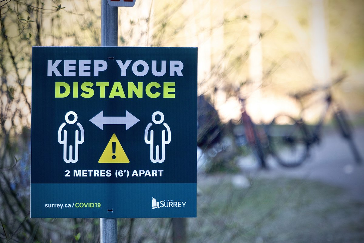 It takes a collective effort to flatten the curve. Stay safe #SurreyBC! Keep your distance, stay home if you're sick and avoid non-essential travel. #SurreyFlattensTheCurve
