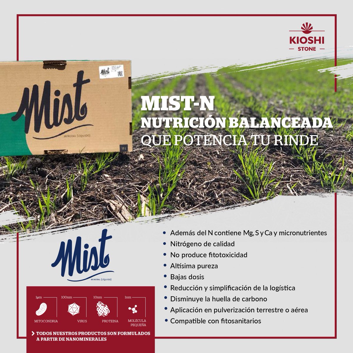 KioshiStone's tweet photo. ¿Estás pensando en la fertilización de los cultivos de la #CampañaFina2020?              
#MistN Nutrición balanceada que potencia tu rinde 
                                                           #MaximizatuRindeConMist #NutriciónBalanceada https://t.co/bVyBEBnfqh