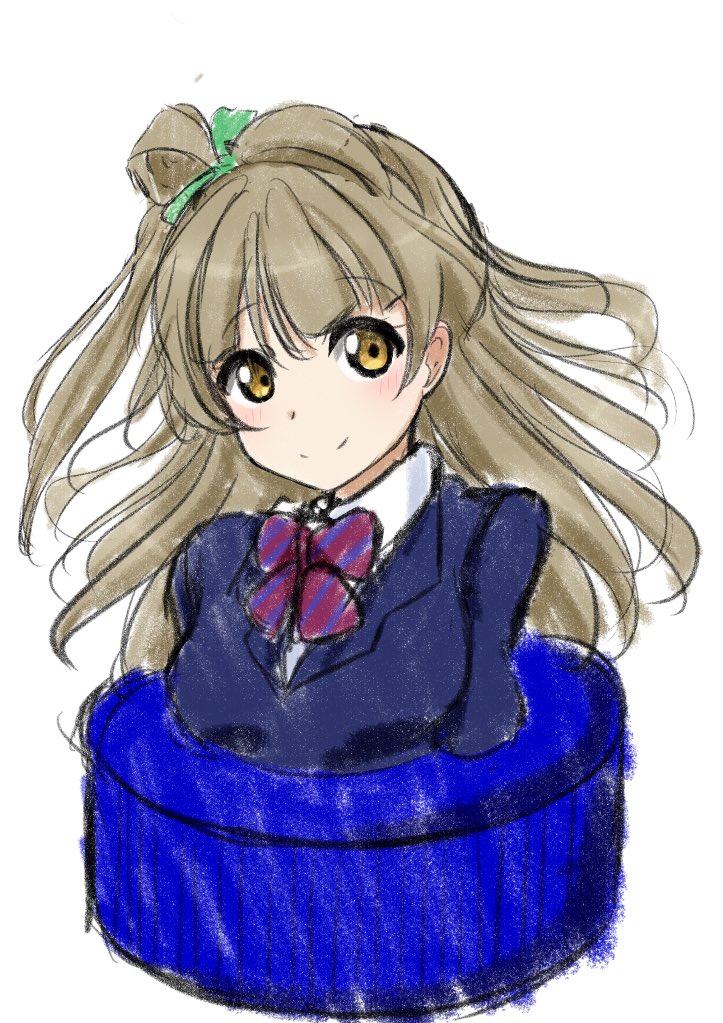 南ことり 「ついでに昨日の落描き もうやる気がなさ過ぎて、肩から上しか描きたくないので、いっ」|ｼｦのイラスト