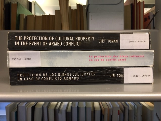 Jiri Toman also contributed greatly to our understanding of the law protecting cultural property in armed conflict with his commentaries of the 1954 Hague Convention and its protocols.  http://library.icrc.org/library/search/notice?noticeNr=14658