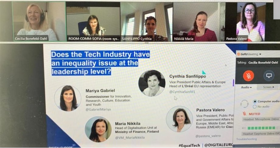 GabrielMariya's tweet photo. Thank you @DIGITALEUROPE for organising today's webinar on #Equality in #Business Leadership.

We need to unlock the potential of our #women &amp; support their careers in the #tech.

Their ideas, talents and potential are key for a positive development of our society &amp; #economy.🇪🇺 https://t.co/noyVL6YDod