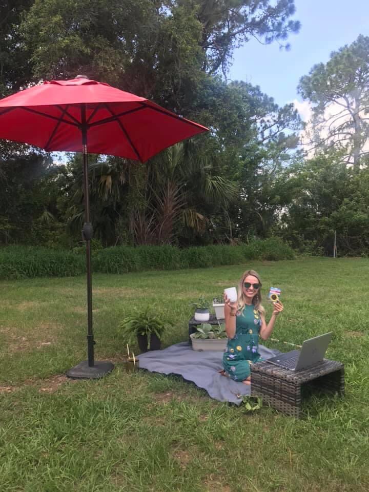 RenStLucie's tweet photo. Zooms don’t have to be inside and boring! Ms Mesorana took her 1st grade classroom outside for a lesson about plants! #rcssl #rcsslpride #homelearningfun #csusa #csusaproud @CSUSAhq @CSUSAJonHage @EddieRuiz531 @galatop1 https://t.co/9rwSgRh9e9