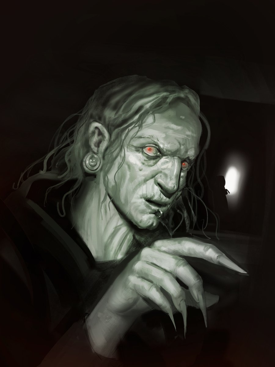 tadasart's tweet photo. This one was fun to paint #maysketchaday #creepydude https://t.co/m6sYQdk5Kf