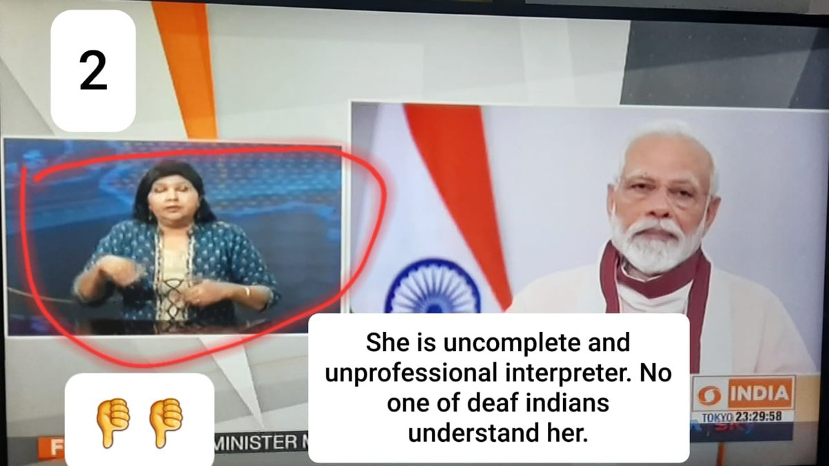 KeshavKumarShr3's tweet photo. @india_nad @PMOIndia @narendramodi @HomeAffairsMin @MoHFW_INDIA @MIB_India @MSJEGOI @MSJE_AIC @socialpwds @DDNational @DDIndialive @wfdeaf1 @ncpedp_india #2:- She is incomplete&amp;unprofessional #InappropriateAccess:DDIndia#2
@PMOIndia @narendramodi @HomeAffairsMin @MoHFW_INDIA @MIB_India @MSJEGOI @MSJE_AIC @socialpwds @DDNational @DDIndialive @wfdeaf1 @ncpedp_india 
@india_nad https://t.co/w8UtX6vSXR