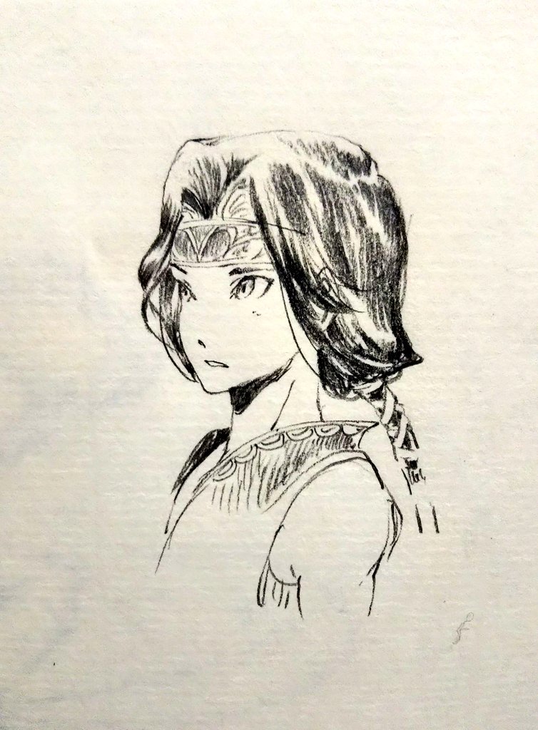 鷹の目さん、サークレットが木こりと同じ位置にあるとわかったら途端に描きやすくなりました。 