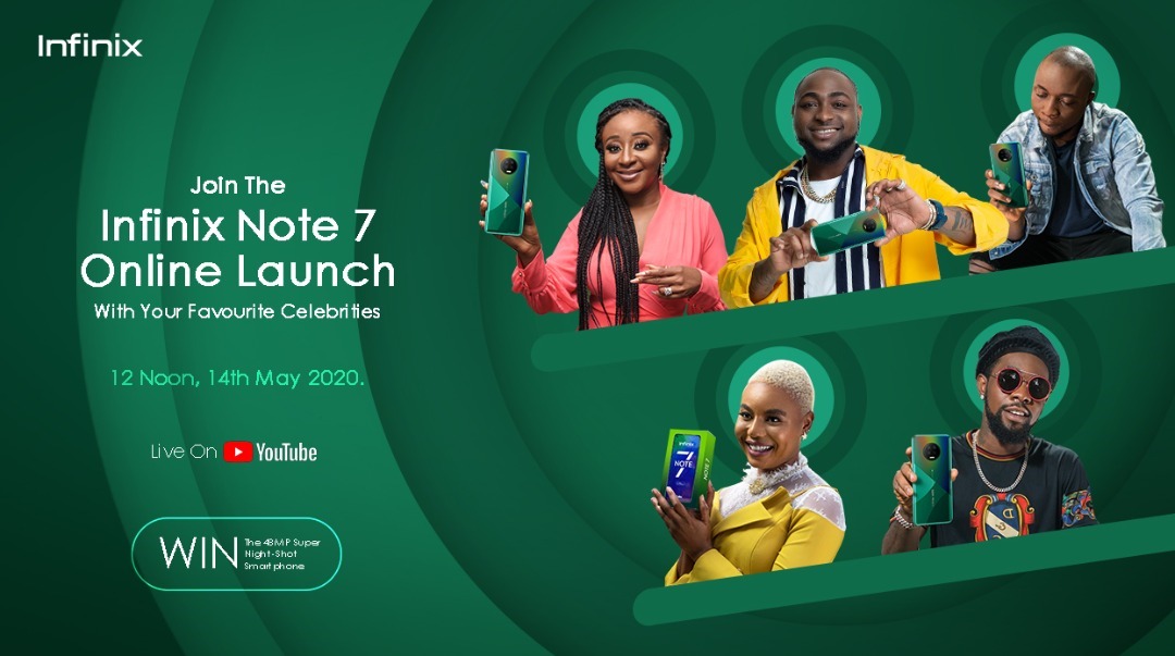 Matchdaylenstv's tweet photo. Join as Infinix officially launch the note 7 tomorrow I'm sure you won't want to miss this when it promises to be entertaining with some of your favorite celebrities like @davido @patorankingfire and lots more on ground.
#NoteThe7 https://t.co/RKUiF8B0e3