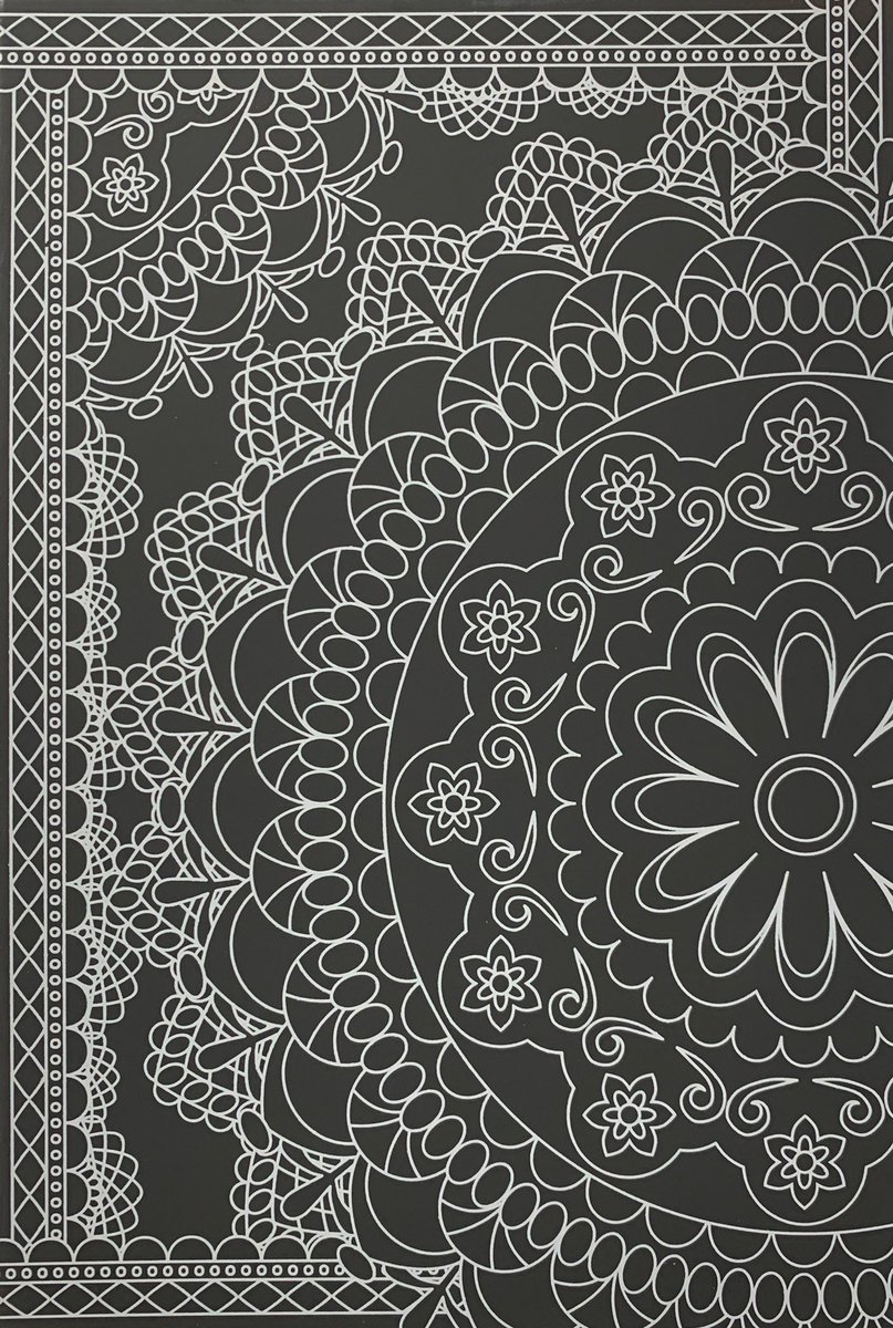 スクラッチアート ダイソー 花2