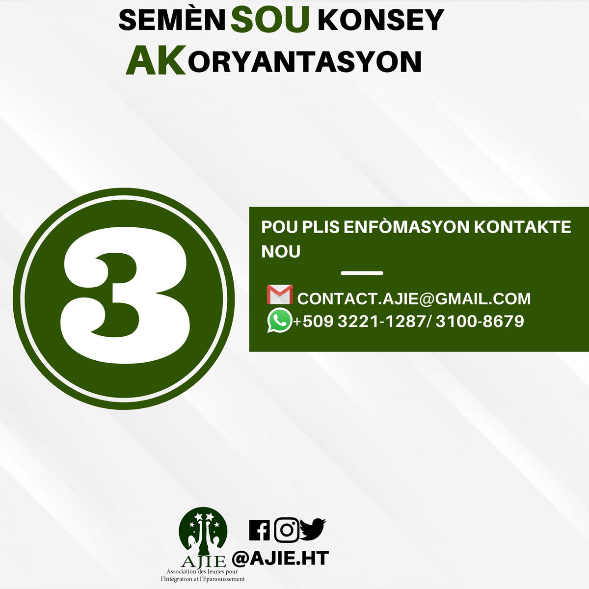 AJIEHAITI's tweet photo. Men kèk lyen nou pote bawou ki ap ede ou nan sa.
1-https://t.co/ysYYYrb9CO
2-https://t.co/gqjXcqOf7W
3-https://t.co/GNKocyrIS3
4-https://t.co/k8iTesw88i

Bon lajounen👍🏻
#AJIEHT
#SemenSouKonseyAkOryantasyon
#PranYonTiTanPouOuAprann
#LibereLespriOu https://t.co/gdvgm3ysn2