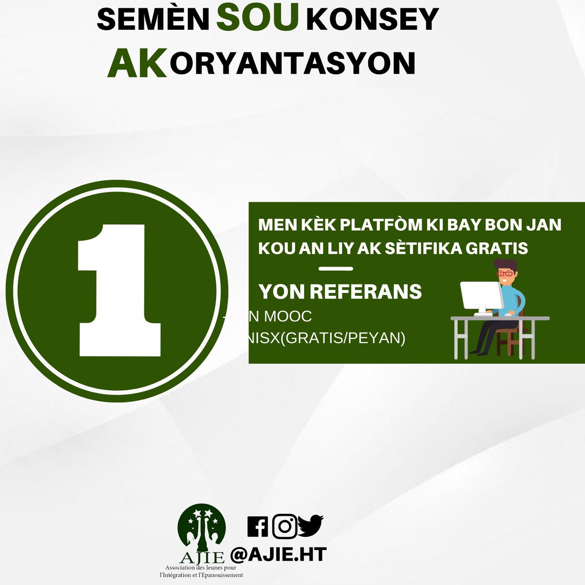 AJIEHAITI's tweet photo. Men kèk lyen nou pote bawou ki ap ede ou nan sa.
1-https://t.co/ysYYYrb9CO
2-https://t.co/gqjXcqOf7W
3-https://t.co/GNKocyrIS3
4-https://t.co/k8iTesw88i

Bon lajounen👍🏻
#AJIEHT
#SemenSouKonseyAkOryantasyon
#PranYonTiTanPouOuAprann
#LibereLespriOu https://t.co/gdvgm3ysn2