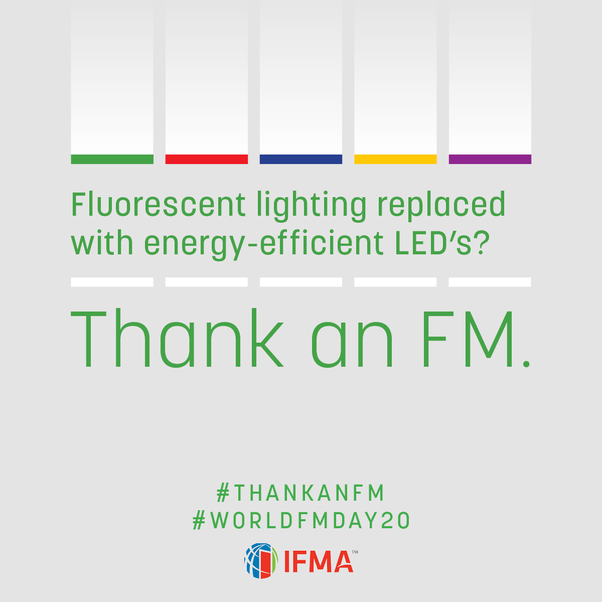 What's your warehouse/office lighting like? Another example of the little things FM companies do to make the working environment better! #ThankAnFm #WorldFMDay20