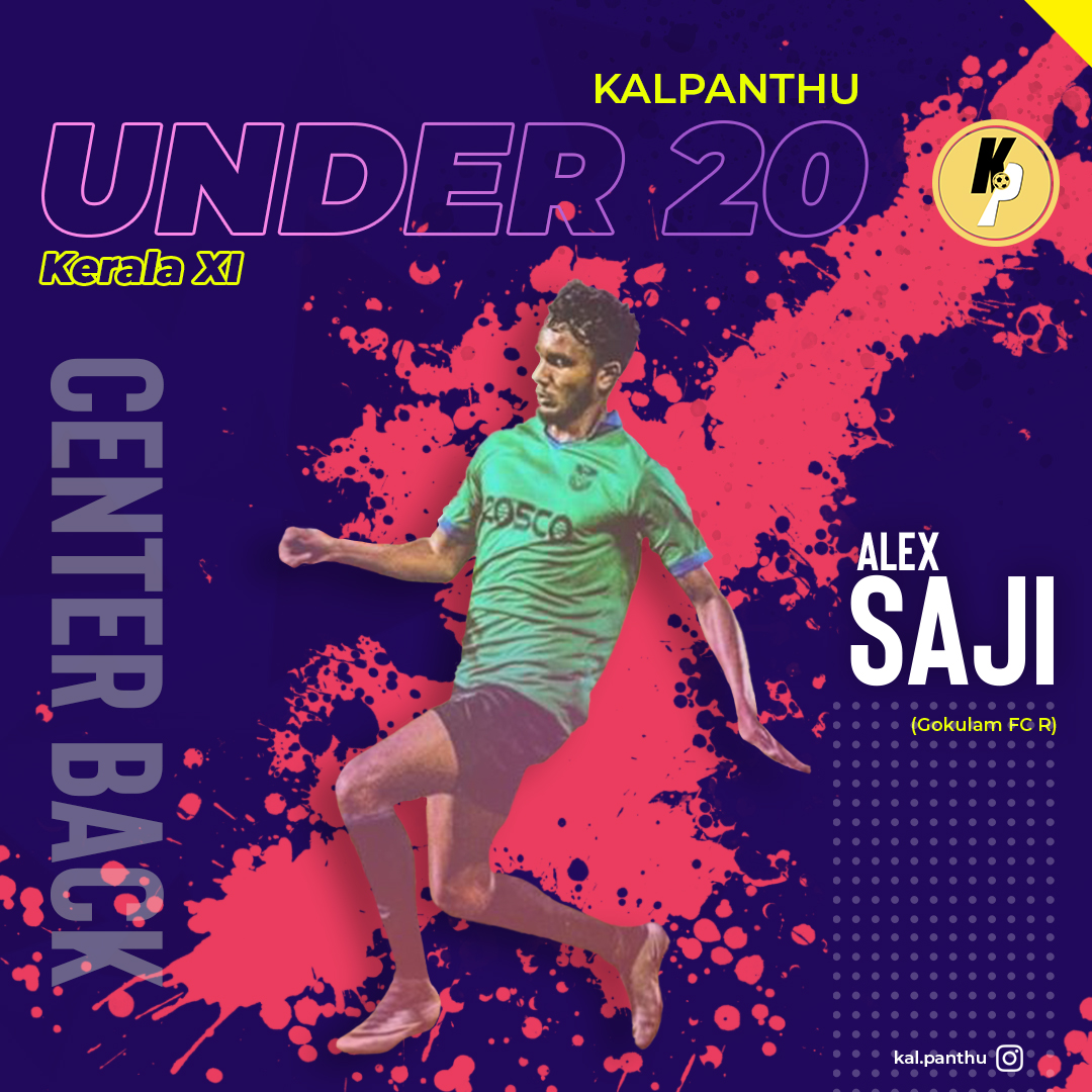Centre Back: Alex SajiTeam:  @GokulamKeralaFC Was expected to break into Gokulam main team this season and is certainly a defender to watch out for. Strong, confident, and not afraid to look for defence-splitting passes.