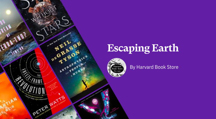 HarvardBooks's tweet photo. Our @Bookshop_Org page has a new display! For those seeking extraterrestrial entertainments, who long for a short escape from this planet to the far reaches of outer space.

Browse sci-fi and popular science here: https://t.co/mmkkW4XdXv https://t.co/DqB4qZ0YOw