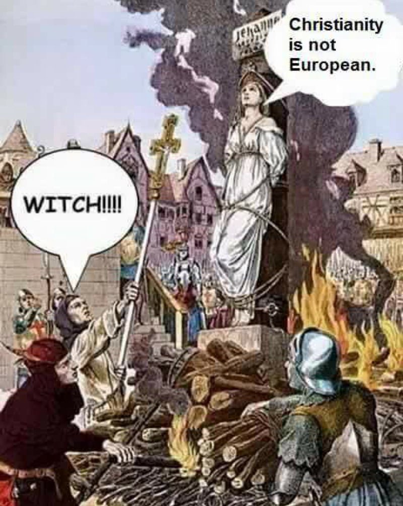 Well... When not torturing and killing pagans the church would use of other methods for convincing them that a Jewish “loving” god and messiah were the correct choices for them.