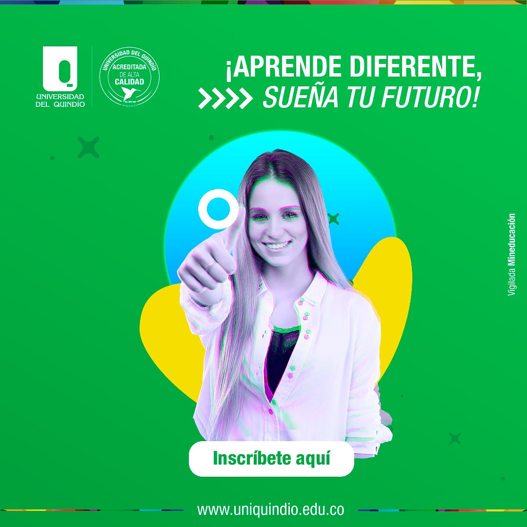 Uniquindio's tweet photo. ¿Estás listo para cumplir tus sueños? ¡Te ayudamos a lograrlo! Estudia en la Universidad del Quindío. Inscripciones abiertas > https://t.co/eQ1tWfciTZ https://t.co/lDpyUbzZuI