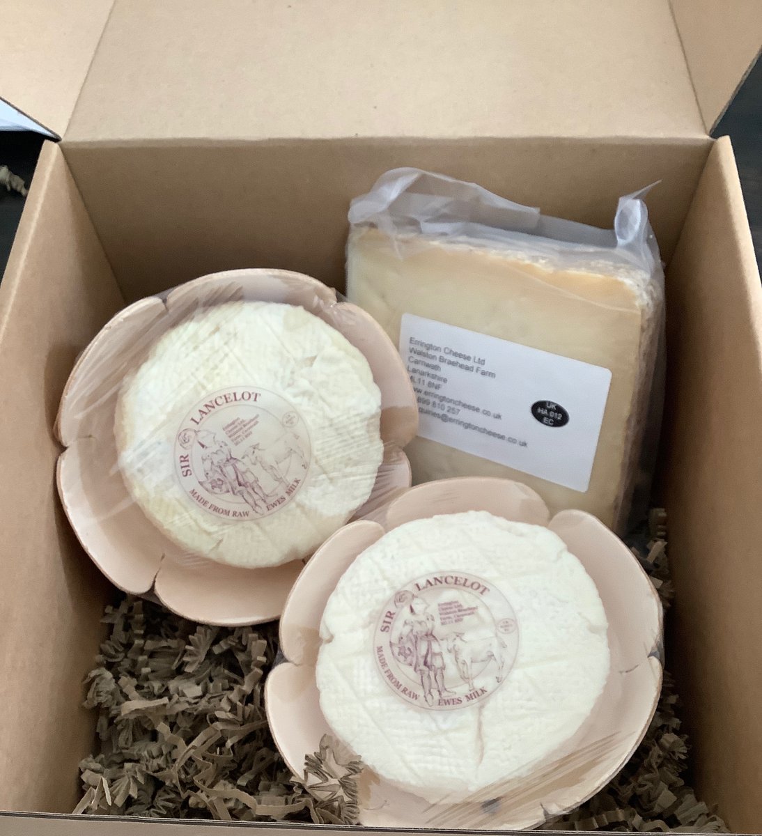 Another fantastic box of <a href="/ErringtonCheese/">Selina Cairns</a> delivered to my door - more new season's Sir Lancelot - one to eat now and one destined to sit in the firdge until it goes goey ....