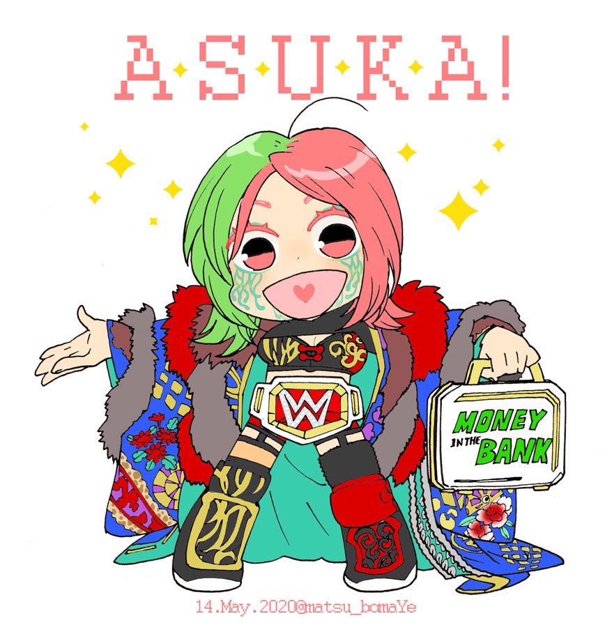 matsu_bomaYe's tweet photo. Congratulations!!👏👏👏ASUKA選手の活躍に元気が出ます。かっこいいなあ! #mitb2020 #WWERaw #明日華 #wwefanart https://t.co/zud06f0YMC