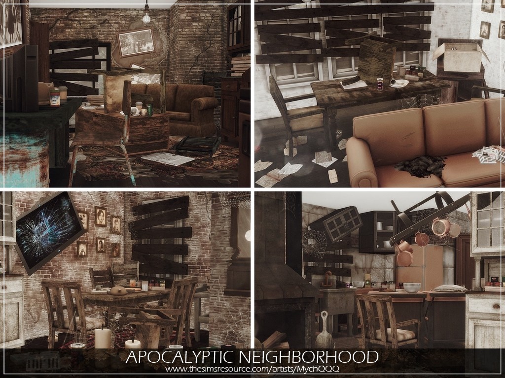 MychQQQ's tweet photo. "Apocalyptic Neighborhood" 🏚🚧 - download at @TheSimsResource Link: https://t.co/gzj7Dyz3e2 #TheSims #TheSims4 #ShowUsyourBuilds #MychQQQ #TheSimsResource #TSR #ApocalypseTheme https://t.co/B8ILL1sD4Y