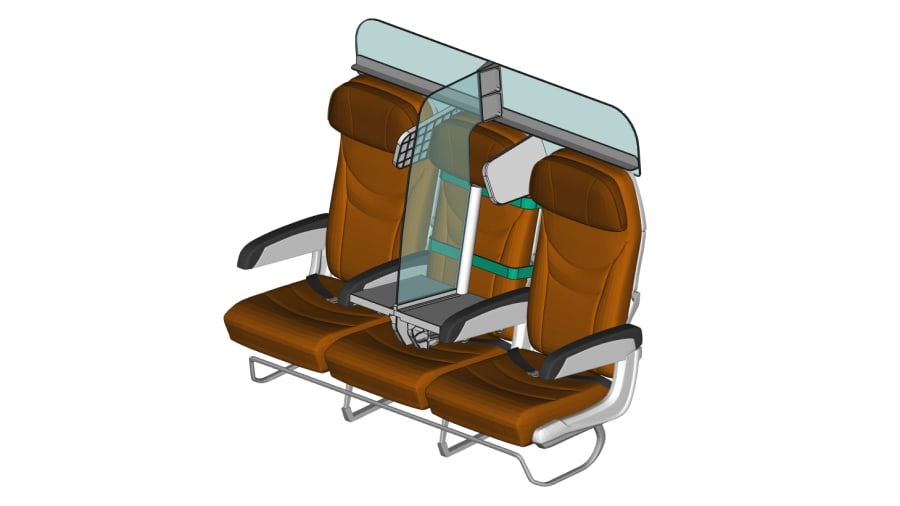 aix_expo's tweet photo. A removable protection panel that fits on the middle seat during flying is the latest #socialdistancing solution from #PlanBay. They gave @CNNTravel a closer look: https://t.co/TKnU9YsVch https://t.co/wxBhPn2z8t