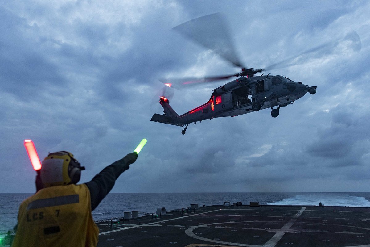 Seahawk Support

An MH-60S Seahawk helicopter takes off from the flight deck of #USSDetroit during operations in the Caribbean Sea. The ship is supporting <a href="/jiatfs/">Joint Interagency Task Force South</a>' mission, which includes countering illicit drug trafficking. #KnowYourMil
