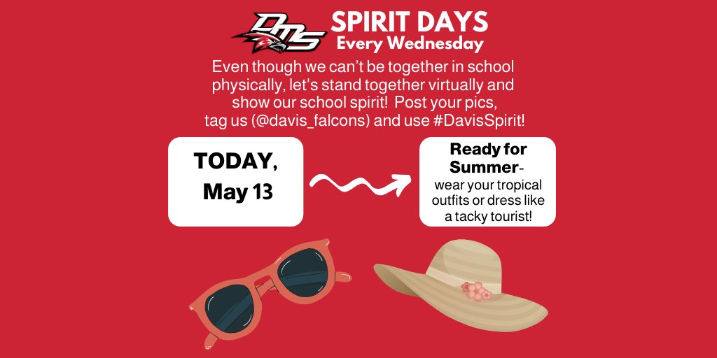 Davis_Falcons's tweet photo. Let's see those tropical, tacky tourist outfits! #davisspirit https://t.co/2qNv2pT3Vk