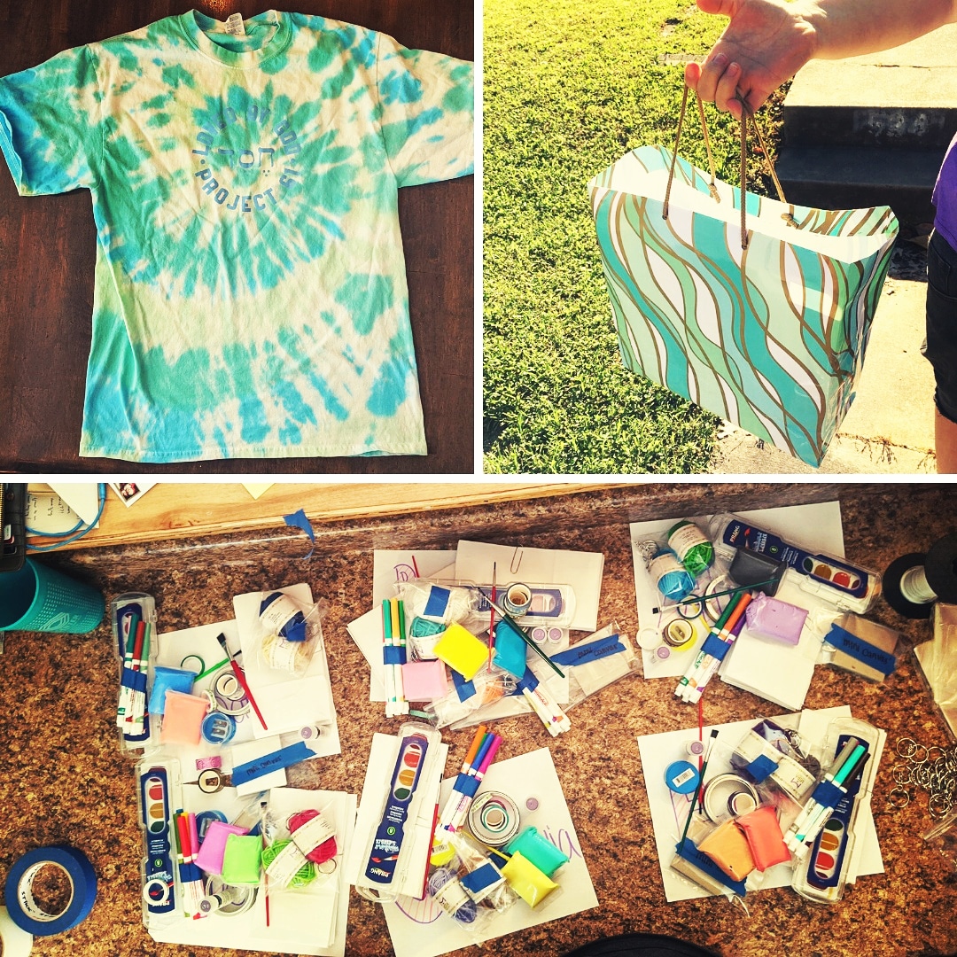 hope9one8's tweet photo. Here are some pictures from our most recent activity bags that went out!  We had fun putting the bags together and including some fun tie-dye for them!  It was so good to see the girls in person as we delivered the bags! 
#activitybag #hope918 #girlsclub #givehope #givelove https://t.co/hauRJGmDKl