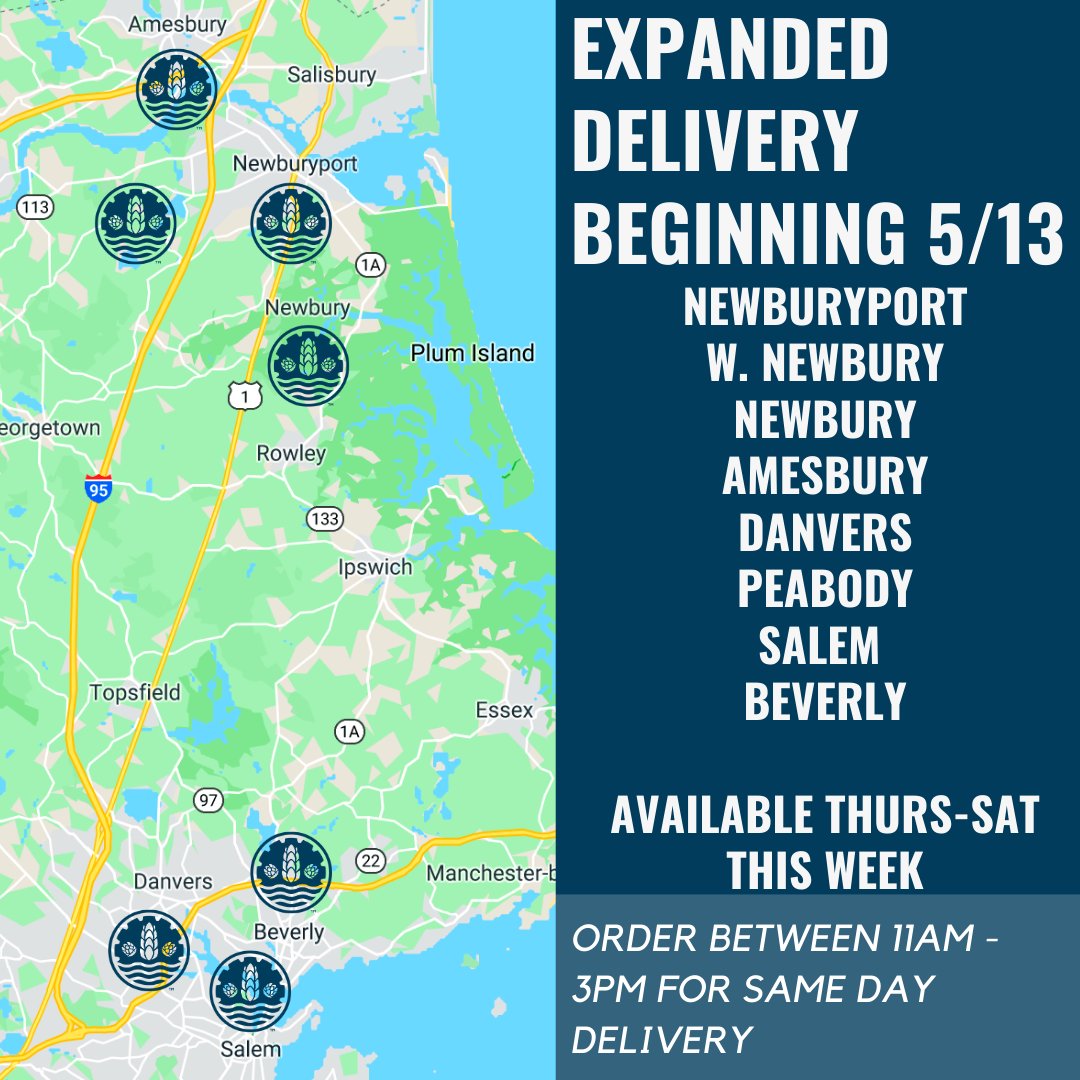 Expanded #beerdelivery coming your way! Making our way through #essexcounty delivering the best #craftbeer to mouths near and far. #amesbury, #danvers, #peabody, #salem, #beverly...you're up! Delivery begins Thursday <a href="/11/">Eleven</a>. Order by 3pm for same-day. riverwalkbrewing.com/order