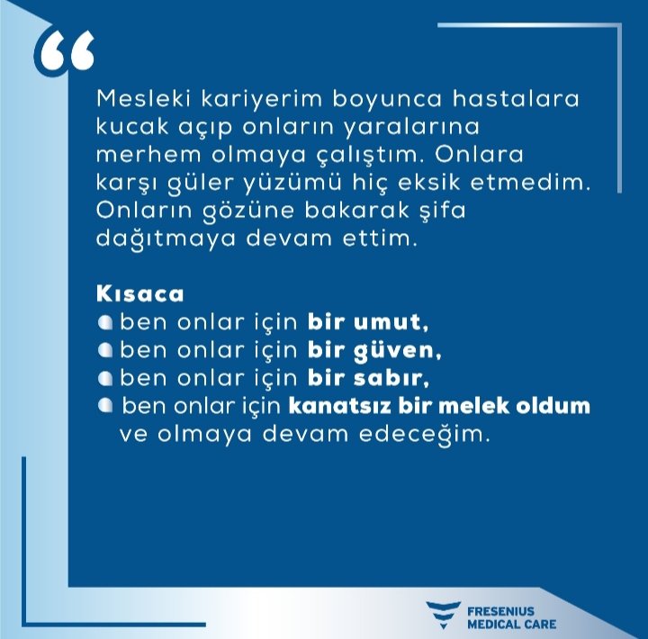 fresenius_tr's tweet photo. #BeingNCnurse #ncnurse  #freseniusmedicalcareturkey #nephrocare #yearofnurses #happynursesweek https://t.co/beMHNFLBU1