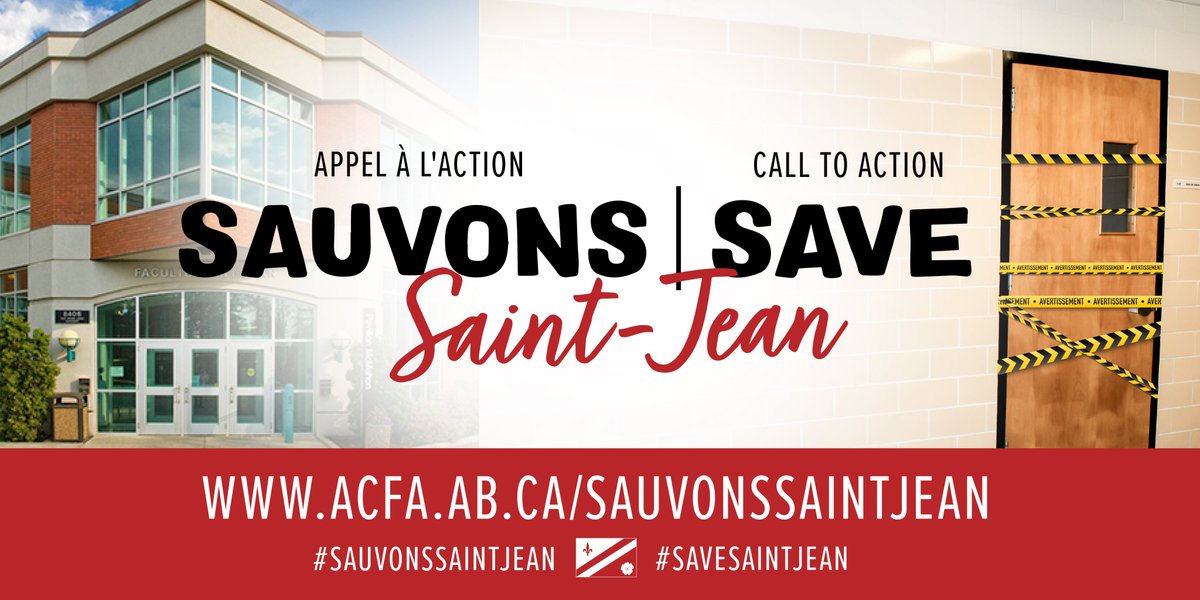 fcfacanada's tweet image. Déclaration de la FCFA sur la campagne pour sauver le Campus Saint-Jean @UAlberta_CSJ : fcfa.ca/declaration-su… #frcan #frab #polcan #cdnpoli