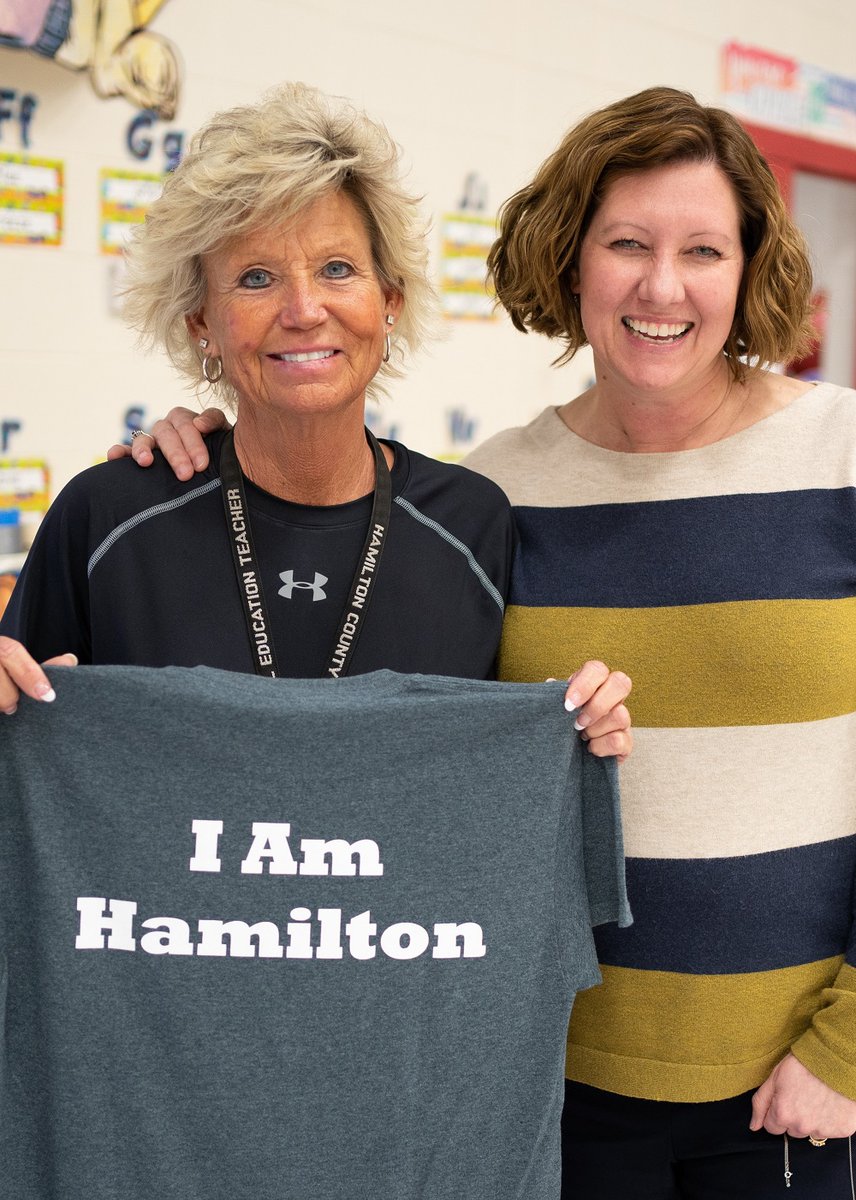 Today #IAmHamilton spotlights Cindy Pointer, a physical education teacher at Red Bank ES. Pointer has been a teacher at Red Bank for 33 years and is treasured by the children, their parents, the school staff, and the community.