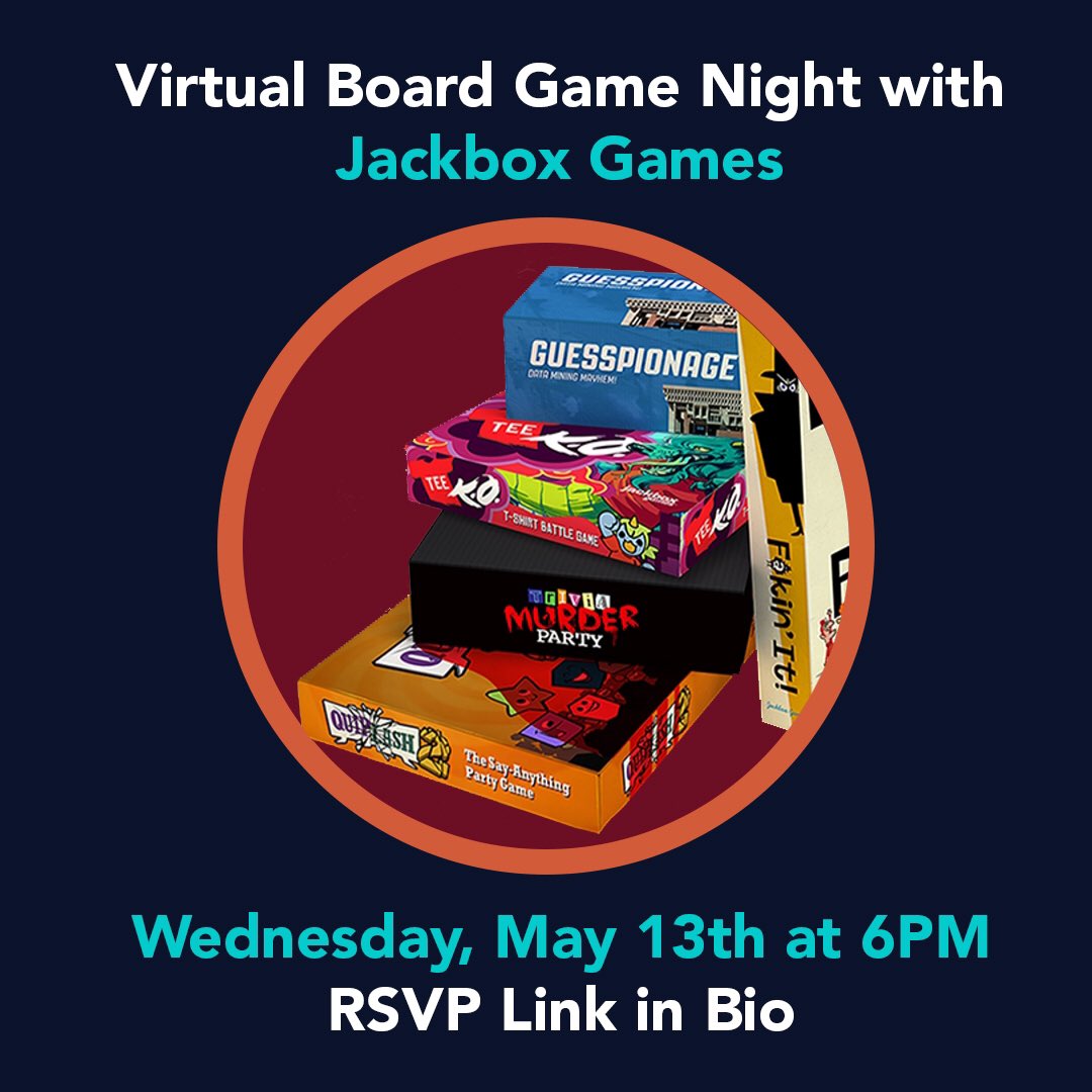 ukcatsden's tweet photo. Come out and playyy! Join us tonight at 6pm for a good time featuring Jackbox Games. RSVP Link: https://t.co/3GMgSqAJSl https://t.co/PVeVqThyBO