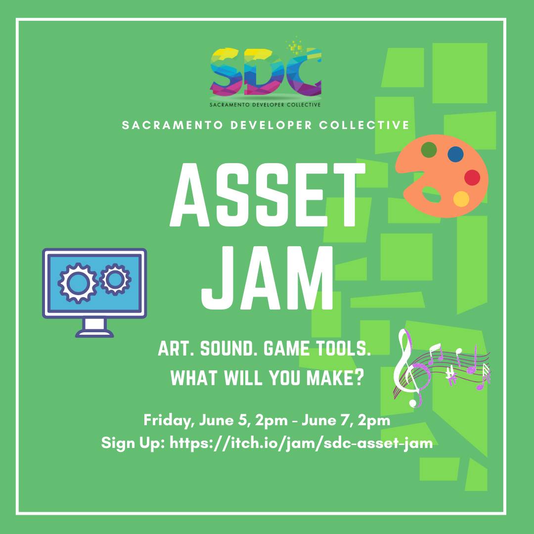 sacgamedevs's tweet photo. We're happy to announce that we'll be doing monthly Game Jams! Next one is on June 5th @ 2pm PST to June 7th @ 2pm! This time we're making a little twist, where instead of delivering a game, you're submitting assets!
#AssetJam #sdcjam
Join here: https://t.co/P8QpK9oOtl https://t.co/PonH0kXfDd