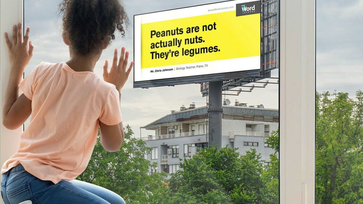 jcdecauxusa's tweet photo. Starting next week, out-of-home will take at-home learning to a new level with 7 word lessons on our #Chicago digital billboards! The campaign helps support educators by paying $25 for each of the #SevenWordLessons that are submitted and featured #OOH https://t.co/2qwsuDrjdS https://t.co/93lygtBw9e