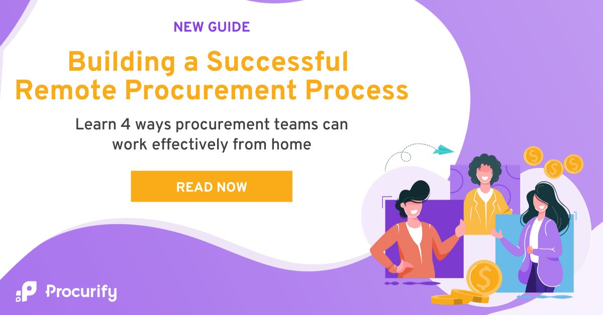 Procurify's tweet photo. [New eBook] 4 #procurement strategies to mitigate the effects of a downturn and shift to remote processes https://t.co/mGwGedyL2U #remotework #supplychain https://t.co/9F8WZgGJuV