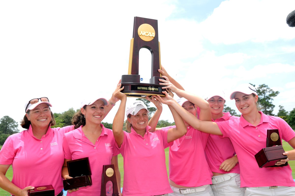 NCAADII's tweet photo. Rollins’ Joanna Coe shot a 4-under 68 in the third round of the 2008 #D2WGolf Championship to set a single-round record for the championship.

She helped guide Rollins to its 5⃣ team title. The Tars currently hold the record for the most team titles won in DII women's golf at 6⃣! https://t.co/6UQk5OSKgw