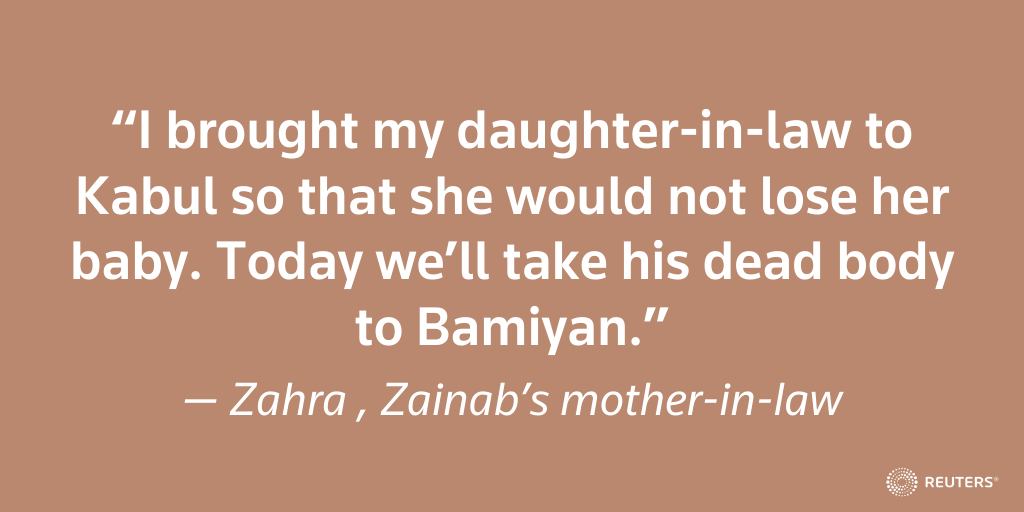 Omid was killed. Zainab had spent seven years trying to have a child, waited nine months to meet her son and spent just four hours with him after his birth 3/6