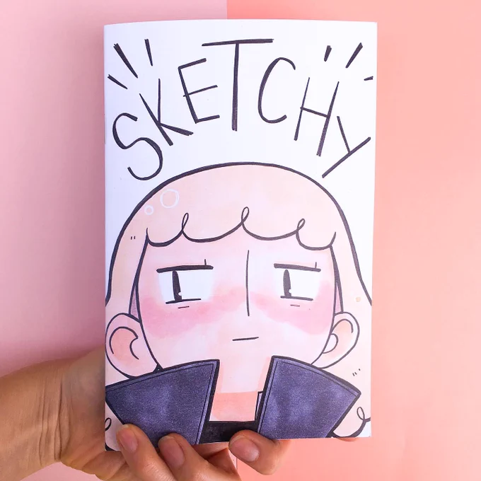 you'll also find Sketchy vol.1 (my 2018 sketchbook) and short sci-fi comedy comic/activity zine Spacecase! all vailable at https://t.co/HJbfUuA8Pq 
