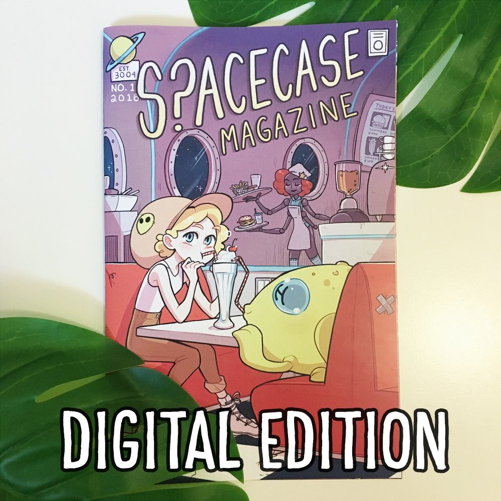 you'll also find Sketchy vol.1 (my 2018 sketchbook) and short sci-fi comedy comic/activity zine Spacecase! all vailable at https://t.co/HJbfUuA8Pq 