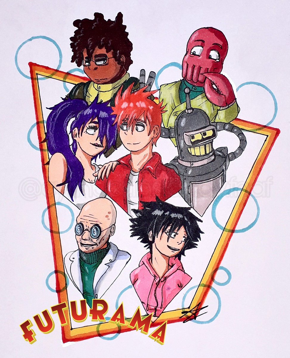 stArT16566151's tweet photo. "Futurama" characters in my style 🌟

#futurama #20centuryfox #cartoons #cartoon #manga #mangaversion #mangastyle #drawings #drawing #fanarts #fanart #promarkers #traditionalart #mystyle #myartstyle https://t.co/ZicVgmULwb