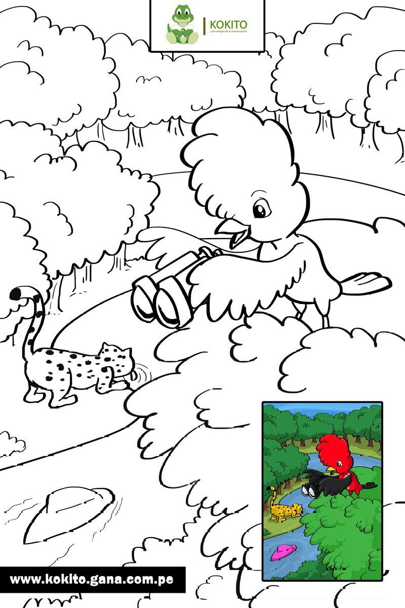 kokitoamazonia's tweet photo. 🌐 https://t.co/UfeBVuDD2I 🐊
#AmigosDeLaConservación

😃 Colorea a los "Amigos de la conservación" 🎨🖍️ Roquín; el gallito de las rocas 🦜, avistando a los demás animales de la selva amazónica 🐆🐬

➡️ Descarga este documento en:
https://t.co/aRxMuH3lrI

#NuevaAmazonía https://t.co/x7Ek6xweNv