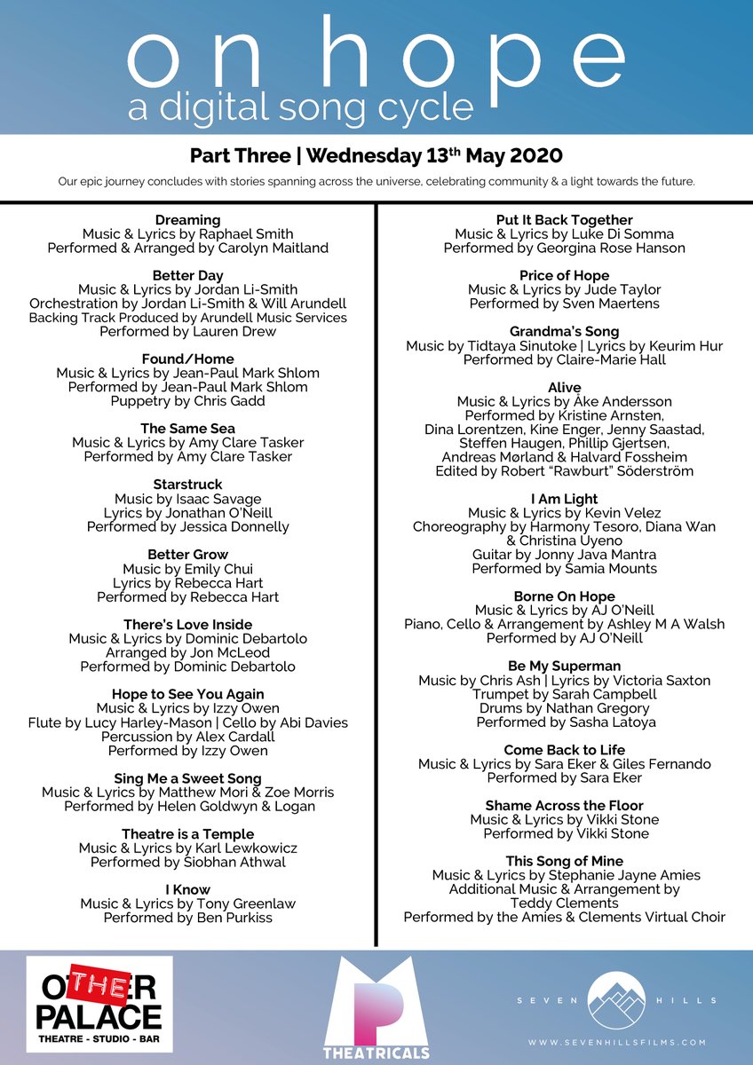 on hope: a digital song cycle tweet media