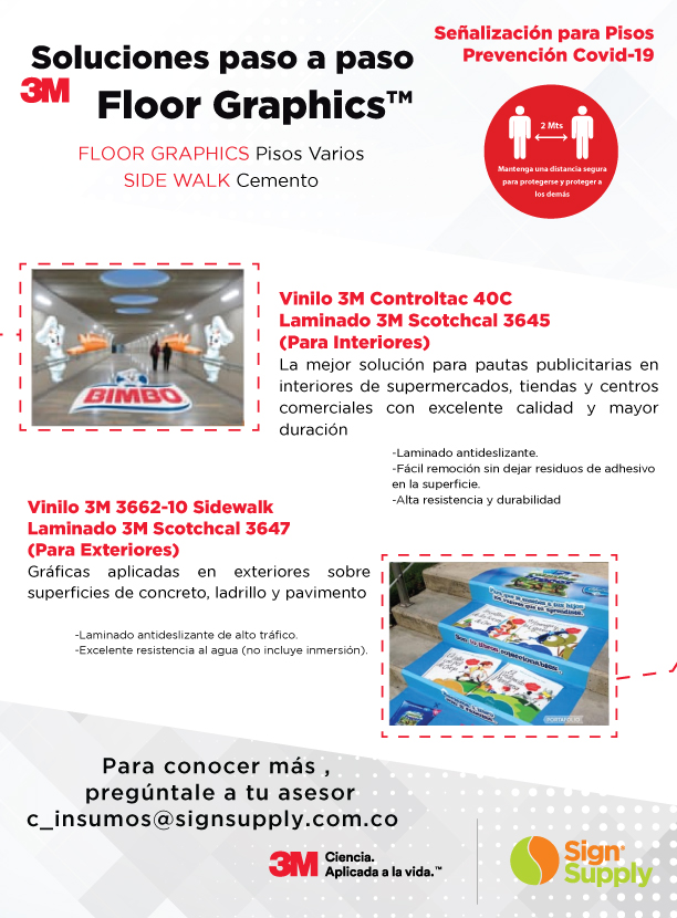 SignSupply1's tweet photo. Aproveche una oportunidad gráfica a menudo olvidada que está, literalmente, a sus pies. Las películas gráficas de piso de 3M tienen la durabilidad para soportar miles de pasos y la calidad para atrapar miles de ojos. 
#Materiales #3M #Sustratos #Colombia #vinilo #signsupply https://t.co/ItGz35ysWV