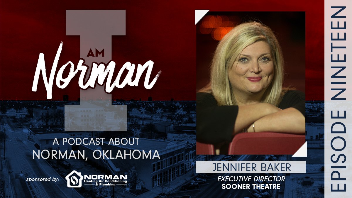 🎭 The Theatre Episode 🎭
Jennifer Baker is the Executive Director of The Sooner Theatre of Norman, Inc.. Listen to her share her story about what took her from Norman to NYC and back again and all the goings-on at the Sooner Theatre. 

Listen now: apple.co/2WPSjA4