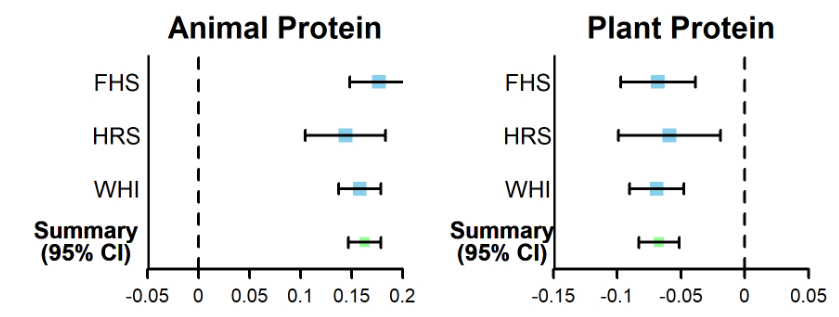 It should come as no surprise that this is phenotypically driven by animal protein. (Our sample was too small for an animal protein GWAS.) Somehow, people who eat a lot of animal protein just tend to be fatter. /9