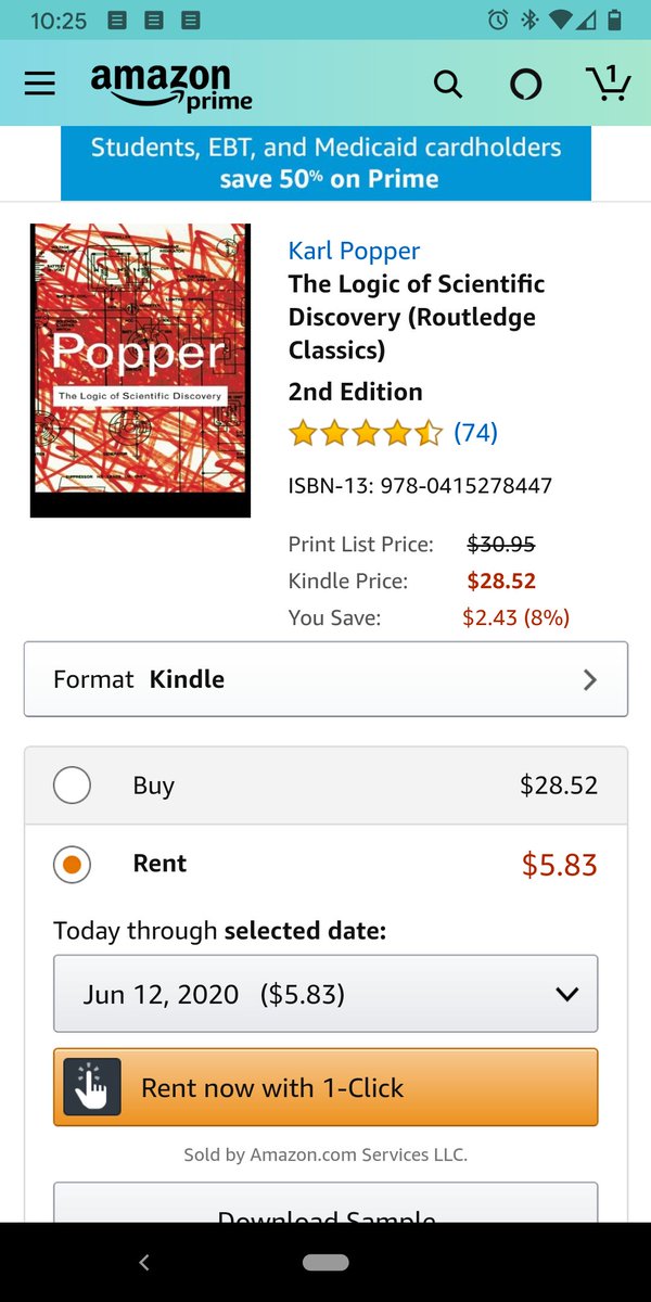 WhiteSpyProject's tweet photo. I find it infuriating that Amazon is now renting electronic books (with a hefty markup if you want to buy)! The beauty of digitizing is that the cost of copying is basically zero! 👎🖕 https://t.co/Wx0au9Sfjl